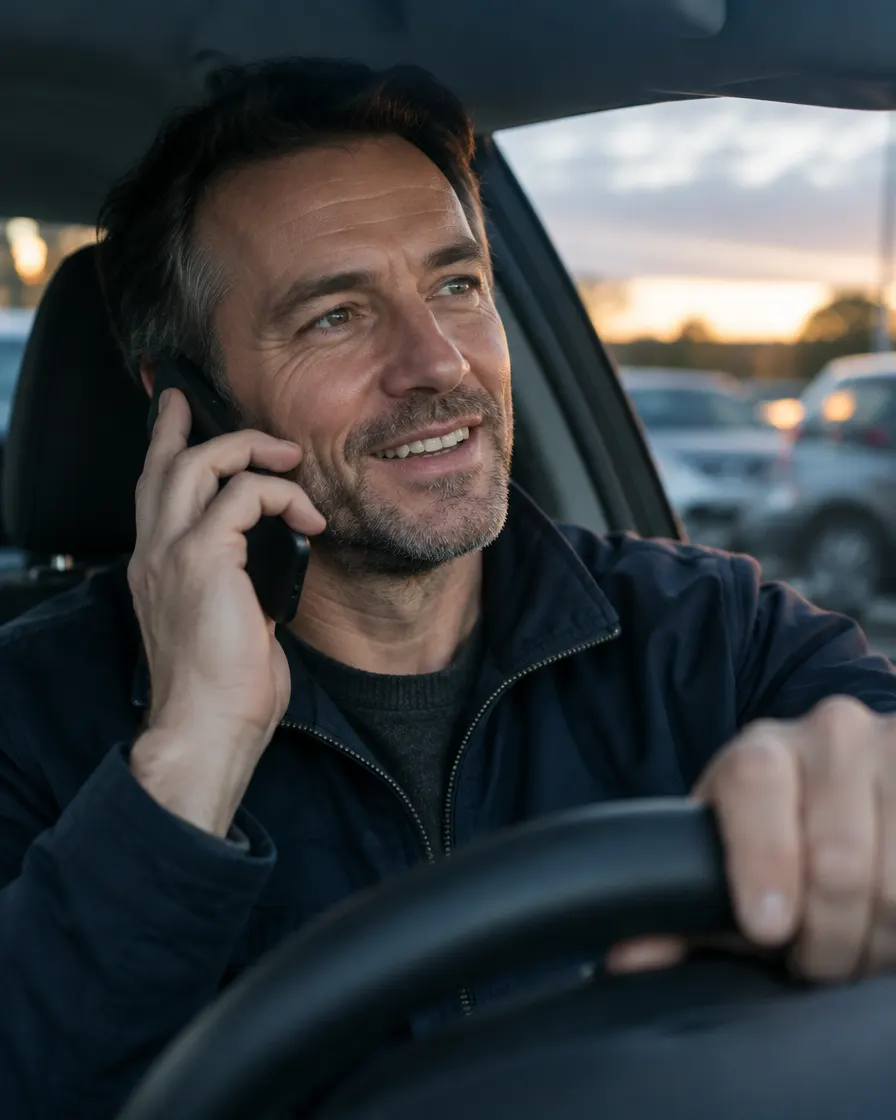 Autós telefonon foglal időpontot a szervizhez